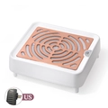 High-power white nail dust collector with rose gold vent and US plug adapter - LJSD Button-US Plug-Gold