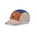 Kids quick-dry baseball cap with tricolor panels and hiking embroidery detail - Three-color Khaki (Quick-dry Waterproof)