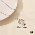Collana con ciondolo insetto cicala in argento lucido in acciaio inossidabile a maglia O - Cicala-Stile 1 / Argento