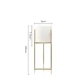 Nordic gold iron stand with medium white ceramic succulent planter pot, height 22cm - Medium Version / Gold - Medium Pot