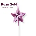Rose gold star-shaped birthday candle with metallic finish on white background - Diamond Star Candle Rose Gold / 1 Piece / Rose Gold