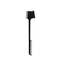 Black dual-sided eyebrow and hair styling brush with comb and pointed handle - Edge Brush with Comb Black