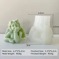 Detailansicht der Engel Silikonform Maße für Kerzen und handgemachte Seifenherstellung - Kleiner Engel H-0909