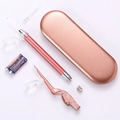 Rose gold luminous earwax removal set with LED pick, tweezers, and batteries - Luminous 7-Piece Set / Family Pack / Rose Gold