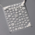 Thin 5D embossed white snowflake nail stickers TS-3317 with elegant winter design - 5D Embossed Snowflake Style (TS-3317)
