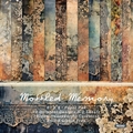 Mottled Memory 6-inch vintage scrapbook paper pad with 12 retro textures and 24 sheets - R2342 24 Sheets