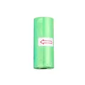 Green biodegradable dog poop bag roll with red arrow seal sticker for easy opening - Solid Color Standard Style / Green