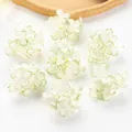 Artificial hydrangea flower heads in white and green gradient for DIY wedding decor - Green and White