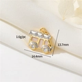14K gold plated dining car pendant with cubic zirconia and pink enamel charm - 14K Gold - Food Truck