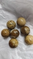 Polished 20mm round brown gemstone sphere with natural black spotted patterns - 20*20mm / Jasper