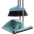 Set scopa e paletta blu Morandi con raschietto e pettine lungo per la pulizia dei capelli - Set Classico Di Scopa Spessa E Paletta + Tergivetro Da 3 Pezzi [blu Mare]