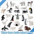 Educational Arctic animal model set including polar bear penguin and reindeer figures - 26Pcs Polar Animals Megaset