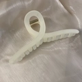 Large matte cream hair claw clip with a minimalist twisted design for women - Matte Beige