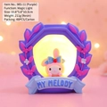Luce notturna My Melody in resina viola con tenda magica per decorazione della camera - Stile Lampada Magica My Melody (985-11) / A manovella / Viola