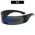 Black Frame Blue Mirrored Lens