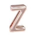 Rose gold letter Z charm with polished metal finish for 10mm DIY jewelry bracelets - Z (Rose Gold)