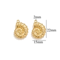 Golden stainless steel nautilus shell pendant charm for DIY jewelry bracelets - Gold Conch-523