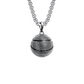 Collana con ciondolo basket in acciaio inossidabile argento con catena a scatola - Argento (Pallacanestro)
