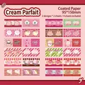 Süße Cream-Parfait Aufkleber auf Kunstdruckpapier für Planer, 4er-Pack Blätter - Sahne-Parfait