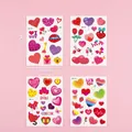 Romantische hart en roos tatoeage stickers set met LOVE ontwerpen voor lichaamskunst - Hart Roos Romantische Stijl (QM009-012)