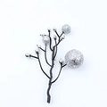 Sparkling silver glitter berry branch for Christmas DIY floral arrangements - Electroplated Glitter Small Branch - Silver