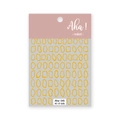 Minimalist irregular geometric gold circle line nail art stickers on a full sheet - Geometric Circles (45-01)