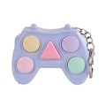 Portachiavi mini console di gioco viola fidget toy con tasti colorati stile macaron - Stile con Manico / Blu