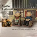 Elderly couple figurines piggy bank with grandpa and grandma on rocking chairs - 935-6 Rocking Chair Money Bank