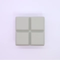 Light gray silicone ice cube mold with 4 square compartments for large ice blocks - 4-Square with Lid Morandi Green