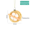 Glass Christmas ornament shaped like a dumpling steamer with glitter accents - Steamed Bun Ornament