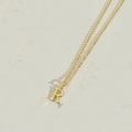 Elegant gold letter R pendant necklace with a polished finish on a fine chain - Letter R(RXL2998)
