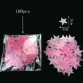 Set of 100 pink 3cm glow-in-the-dark star stickers for room and wall decor - Thin Version/100 Pieces Pack / 3cm/Glow / Pink