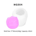 MG004 3D Rosenblüte Silikonform für Kerzen, Größe 77x65mm mit 120ml Fassungsvermögen - 2.5 Zoll-Rosenknospe