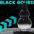 Unique gourd-shaped water bottle with black gradient finish and convenient ring handle - 950ML / Black (With Strap + Carry Rope)