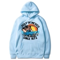 Light blue Gulf of Mexico beach hoodie with retro truck print and palm tree graphics - Light Blue Zircon