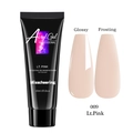 Misscheering 15ml light pink UV/LED poly nail gel with glossy and matte swatches - Light Pink (15ml)