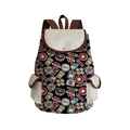 Gedetailleerde opname van een rugzak met medische prints en beige canvas materiaal - Beige Medisch Patroon Stijl (sj2333)