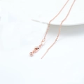 Adjustable rose gold needle type O-chain necklace with lobster clasp and bead detail - O Chain / Rose Gold