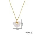 Gouden hartketting met wit emaille hanger en sprankelende zirkonia's, maat 19mm - Wit (8955)