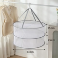 Double-layer matcha green drying rack for sweaters and lingerie with 61cm diameter - Grey 61cm Double Layer Enclosed