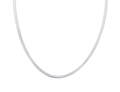 Sleek silver stainless steel flat snake chain necklace with polished metallic finish - 4mm Flat Snake Chain 28+8cm / Steel