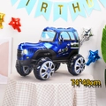 Blue 4x4 off-road vehicle foil balloon for birthday decor in 74x40cm size - Blue Jeep
