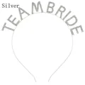 Diadema TEAM BRIDE plateada con diamantes de imitación para despedida de soltera - Plata-TEAM BRIDE