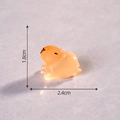 Luminous orange resin capybara miniature figurine with 1.8cm height and 2.4cm length - Luminous Orange-Crawling