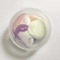 Mini marble waterdrop finger sponges in 4 mixed colors with a clear storage case - PVC Box / Five-pack (two-tone)