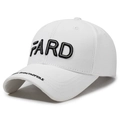 White baseball cap with black 3D FARD embroidery and firm cotton canvas structure - Adjustable / White