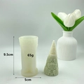 3D Christmas tree silicone candle mold with floral texture, height 9.5cm and weight 65g - Small Butterfly Christmas Tree