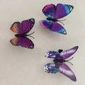 Luminous Christmas butterfly headband with purple wings and colorful gradient patterns - Purple Hair Clip