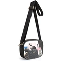 Clear crossbody bag with black trim and gold hardware for concerts and stadium events - 20x7x15cm / Black