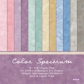 Color Spectrum 6-inch paper pad with 12 unique designs in 160gsm heavyweight cardstock - R2423a 24 Sheets